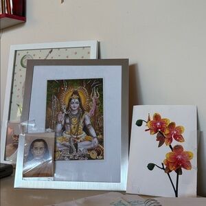 Altar with elegant Picture Frames. Perfect for a kriyaban